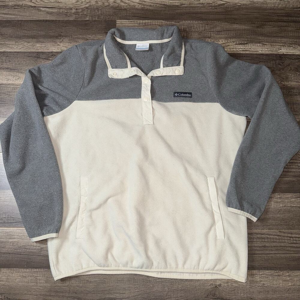 Columbia Ladies' Snap Fleece Pullover Comfort Stretch Hand Pockets Xl